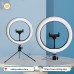 10 inch LED Ring Circle Light with Tripod Stand for Live Webcast 