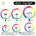 8 inch RGB Ring Light with Stand Ring Light Led Multicolor