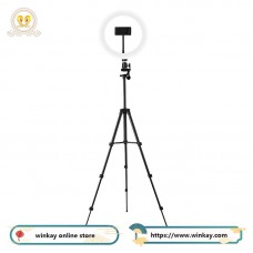 aluminum alloy tripod with 10 inch LED ring circle lamp with Phone Holder for Video 