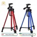 red blue Aluminum Camera Tripod with adjustable 360 Degree Rotatable Ball Head