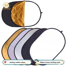 90x120cm Oval 5-in-1 portable reflector