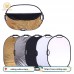 60x90cm Oval 5-in-1 with 3 plastic handle reflectors