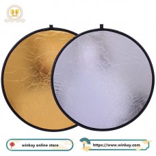 80cm Round gold and silver 2-in-1 reflector