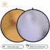 80cm Round gold and silver 2-in-1 reflector