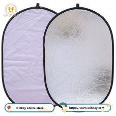 60x90cm oval silver white collapsible reflector