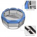45" Foldable 600D Oxford Cloth and Mesh Pet Dog Cat Fence with Eight Panels Blue