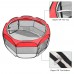 57" Portable Foldable 600D Oxford Cloth and Mesh Pet Dog Cat Fence with Eight Panels Red