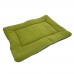 Washable Soft Comfortable Silk Wadding Bed Pad Mat Cushion for Pet Green Size L