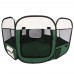 45" Portable 600D Oxford Cloth and Mesh Pet Dog Cat Fence with Eight Panels Green