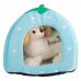 Strawberry Style Soft Cotton Cute Multi-purpose Pets Dog Cat House Nest Yurt Light Blue
