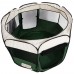 57" Portable 600D Oxford Cloth and Mesh Pet Dog Cat Fence with Eight Panels Green