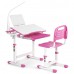 Student Study Desk And Chair Set Children Kids Table Storage with Lamp
