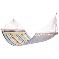 Stylish Printing Style Hammock Beach Swing Double Beds for Outdoor Camping Travel Beige