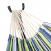 9ft Black Steel Pipe Hammock Frame with 200*150cm Polyester Cotton Hammock Green Strip Natural Rope Iron Hammock Set