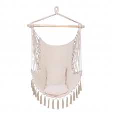 Tassel Hanging Swing Chair with Pillow
