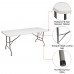 6FT Outdoor Picnic Party Camping Dining Courtyard Foldable Long Table